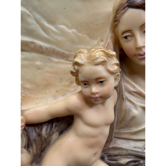 Il Dono Della Tenerezza Dante Di Volteradici 1988 Italy Alabaster Plate BA 2108 - Picture 12 of 13